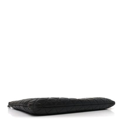Chanel Lambskin Quilted Large Cosmetic Case Black 4 of 10