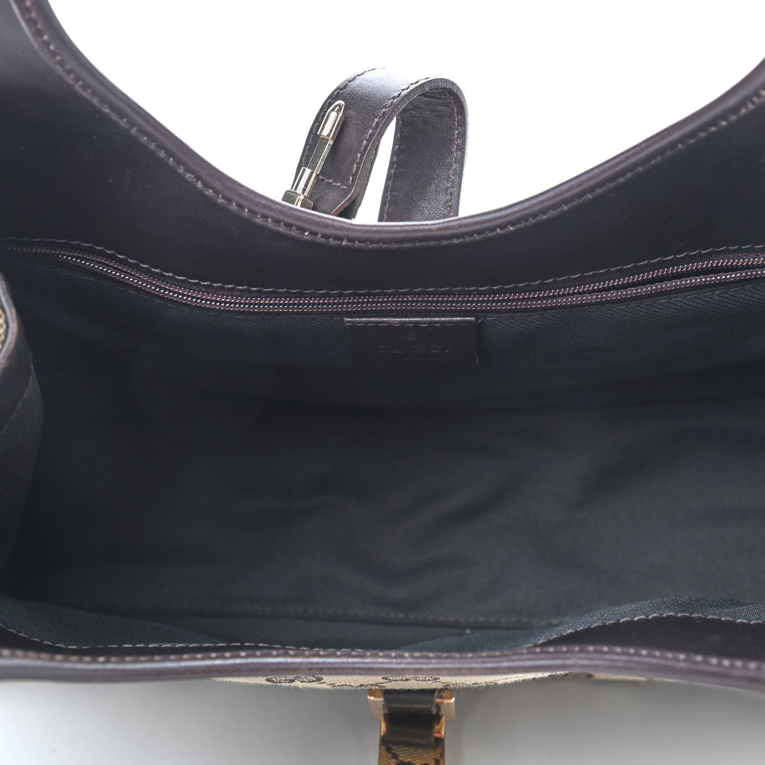 Gucci Monogram Bardot Shoulder Bag Dark Brown 4 of 6