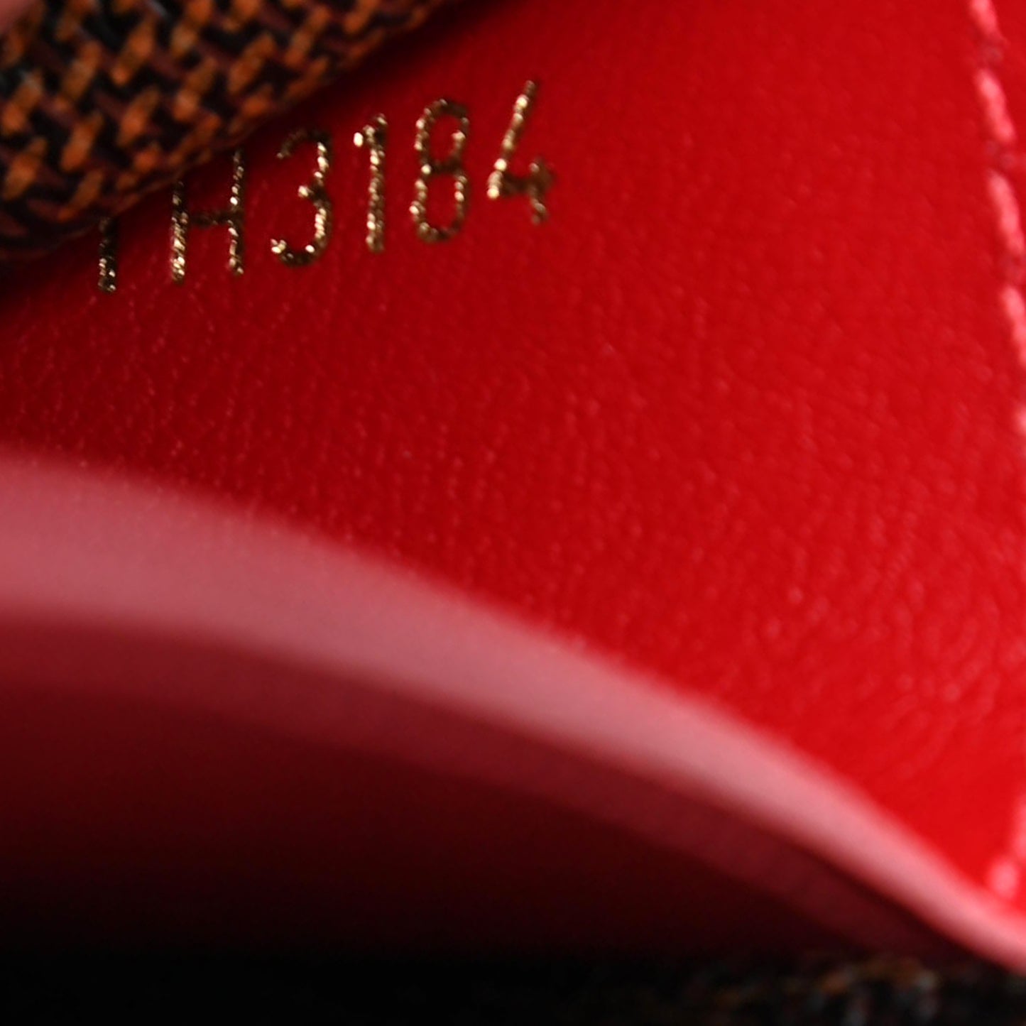 Damier Ebene Emilie Wallet Red