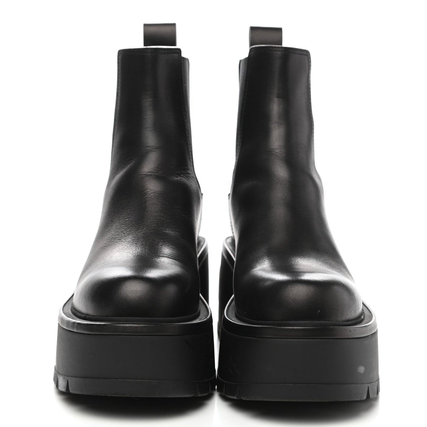 Calfskin VLOGO Uniqueform Chelsea 55/85mm Flatform Ankle Boots 37.5 Black