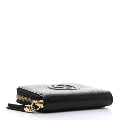 Gucci Pebbled Calfskin Small Soho Zip Around Wallet Black 4 of 7