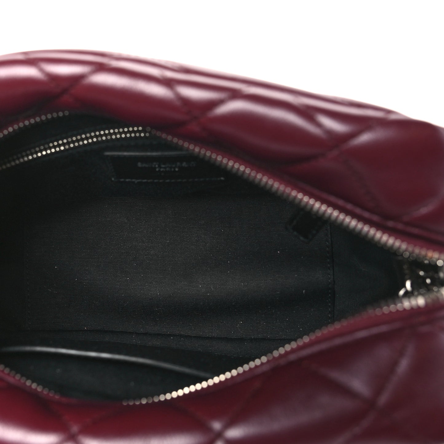 Calfskin Y Quilted Monogram Small Loulou Bowling Bag Rouge Legion
