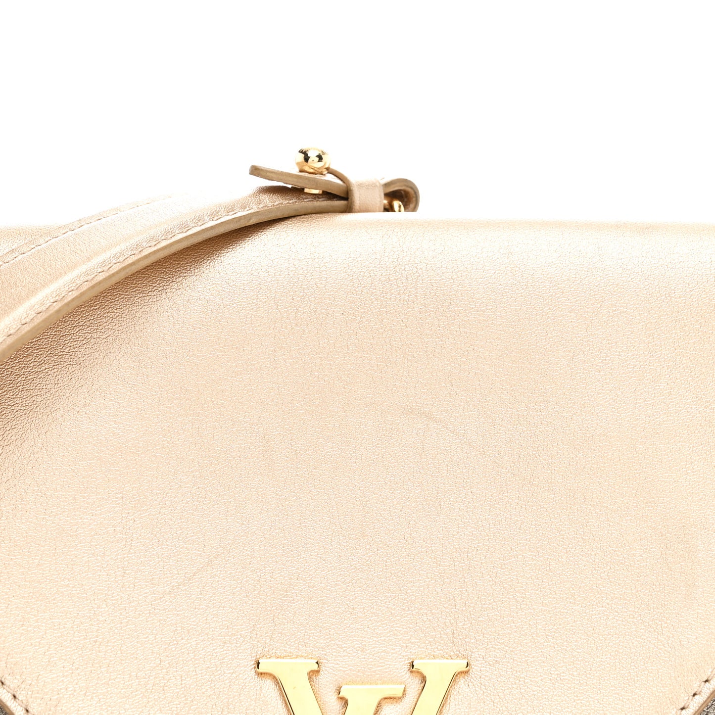 Metallic Calfskin Love Note Gold Silver