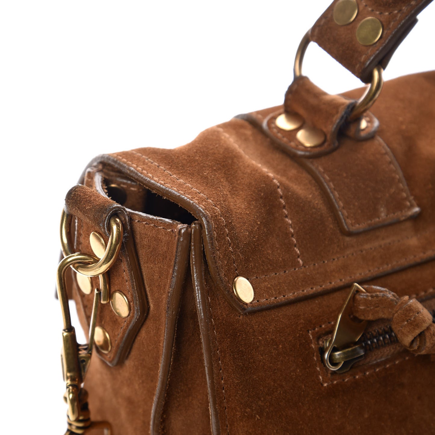 Suede Medium PS1 Satchel Tobacco