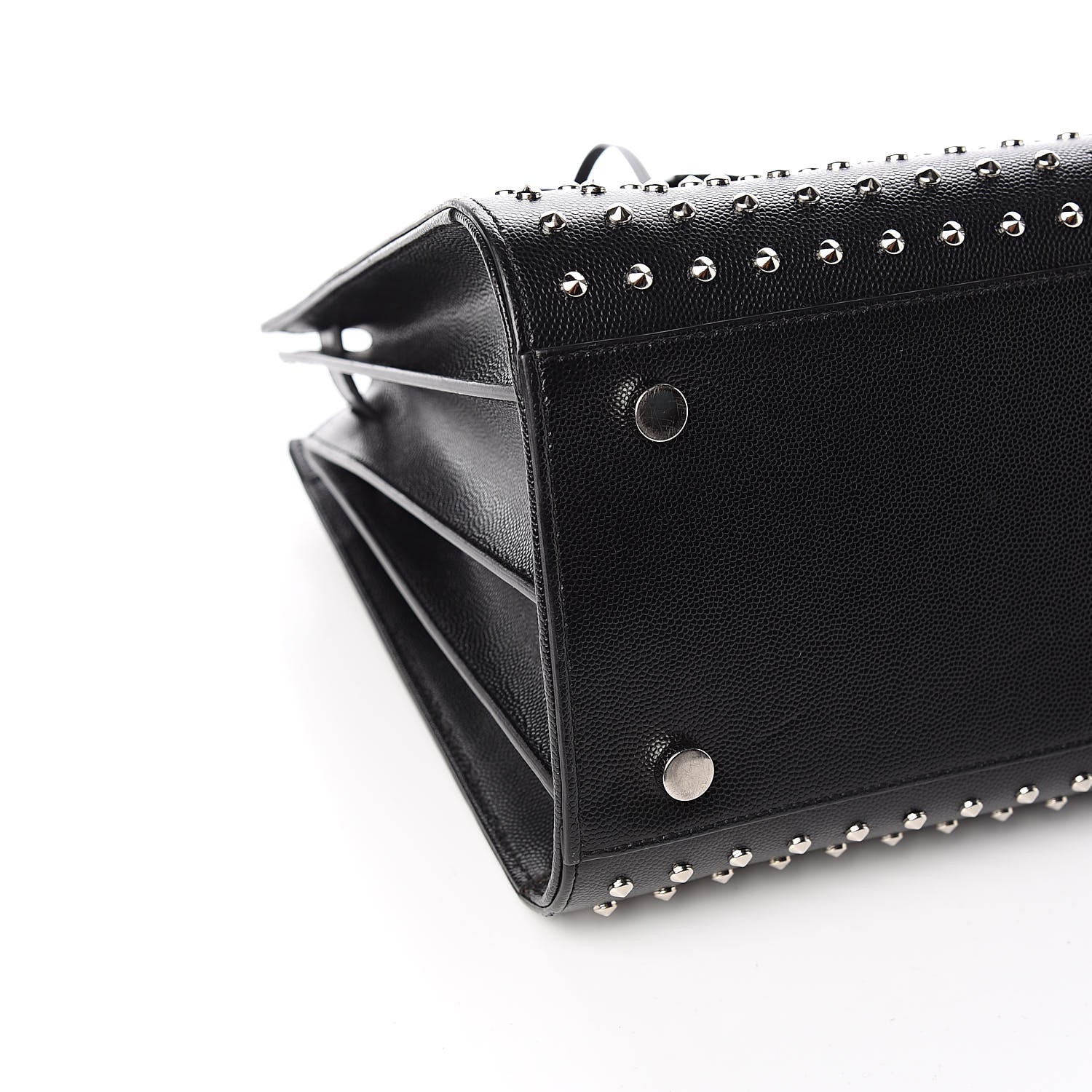 Saint Laurent Grain De Poudre Studded Small Sac De Jour Black 9 of 15