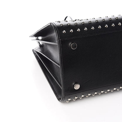 Saint Laurent Grain De Poudre Studded Small Sac De Jour Black 9 of 15