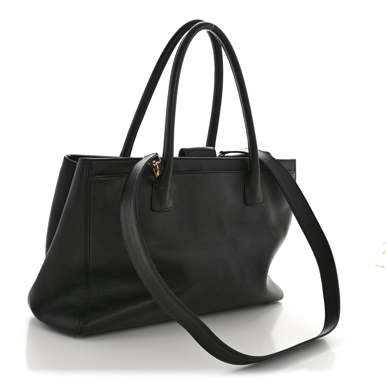 Chanel Calfskin Cerf Executive Shopper Tote Black 5 of 18