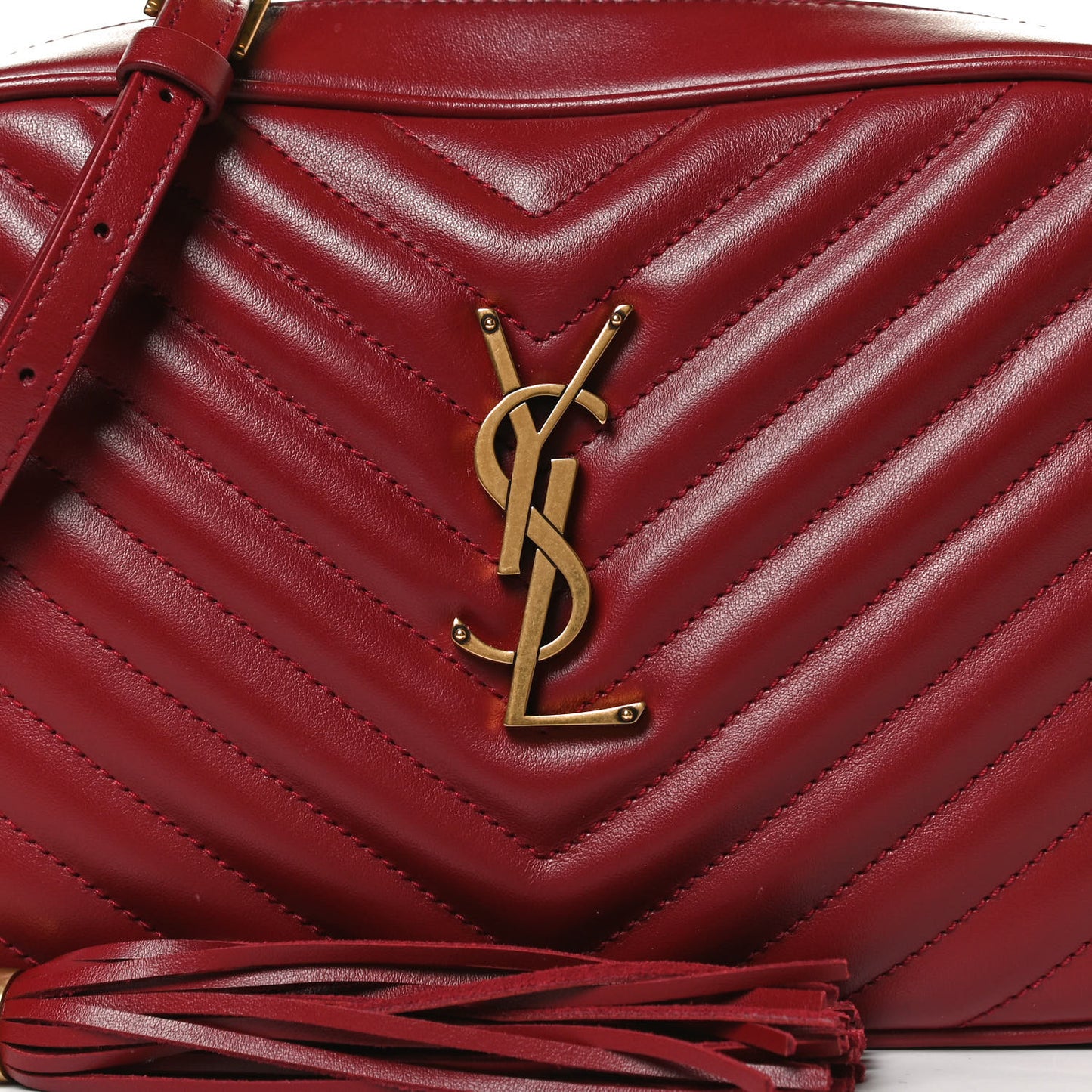 Calfskin Matelasse Monogram Lou Camera Bag Red