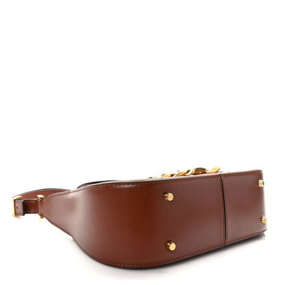 Valentino Garavani Smooth Calfskin Vlogo Chain Shoulder Bag Saddle Brown 4 of 11