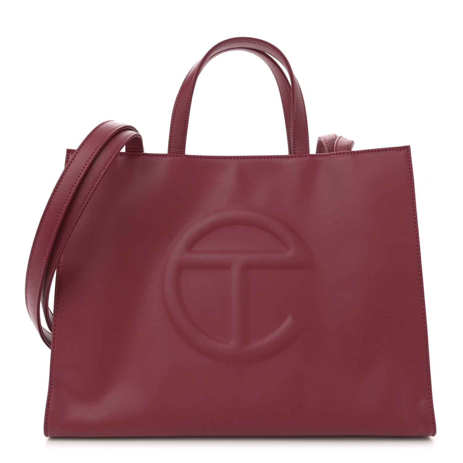 Telfar Vegan Leather Medium Shopping Bag Oxblood 1 of 11