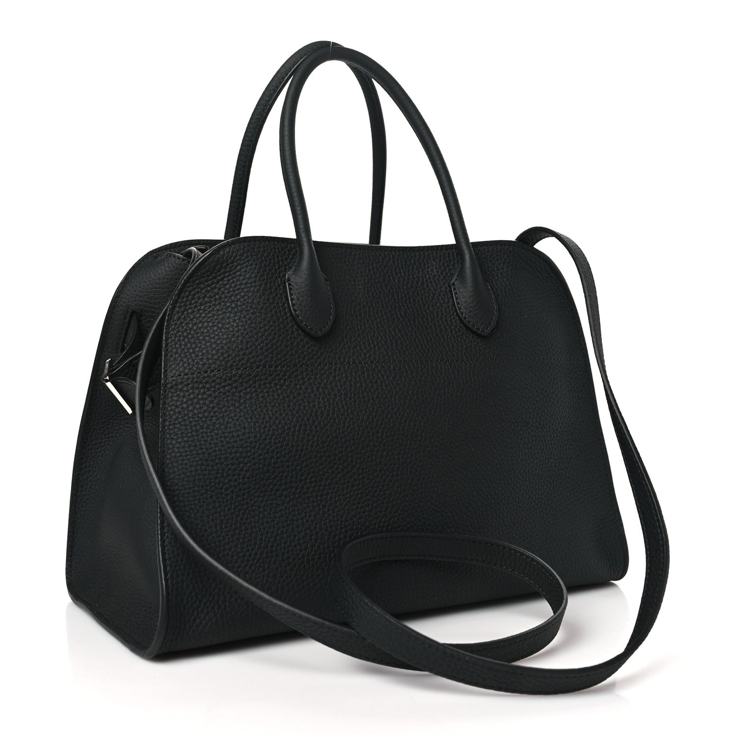 Matte Grained Calfskin Soft Margaux 12 Black