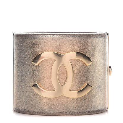 Chanel Metallic Lambskin CC Cuff Gold 1 of 4