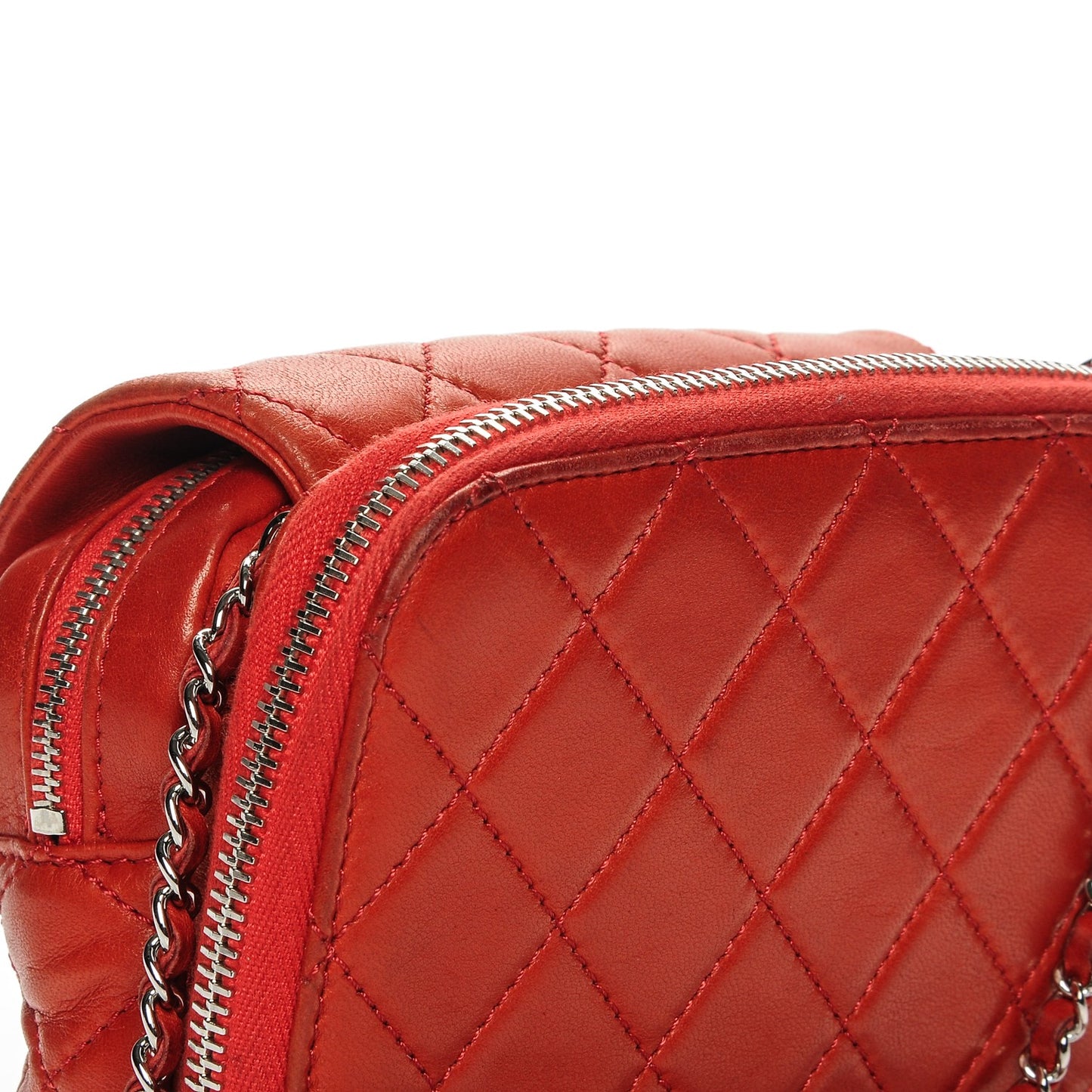 Lambskin Quilted New Mini Flap Red