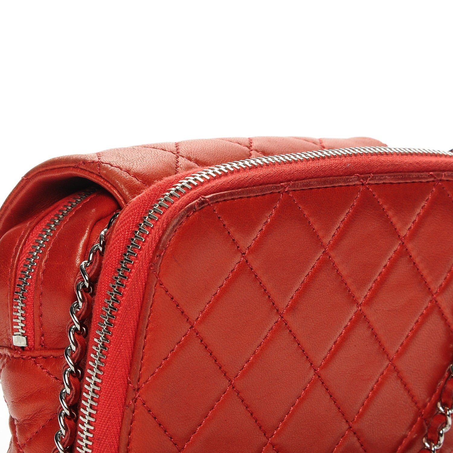 Chanel Lambskin Quilted New Mini Flap Red 9 of 10