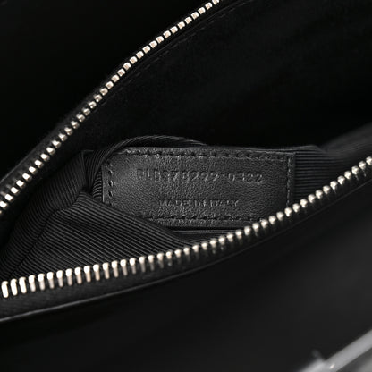 Saint Laurent Calfskin Crocodile Embossed Small Sac de Jour Black 7 of 10