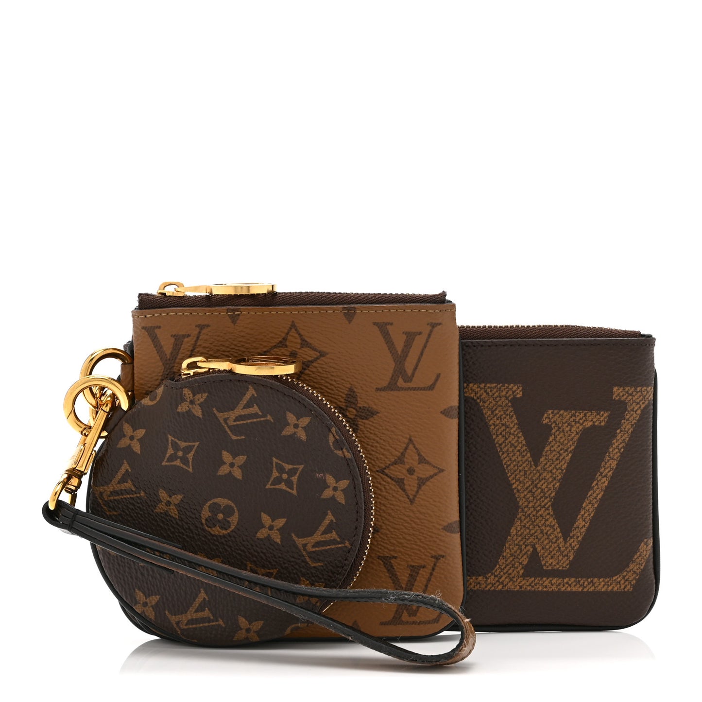 Reverse Monogram Giant Trio Pouch