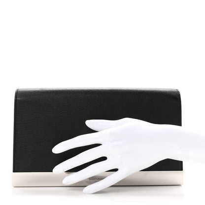 Saint Laurent Goatskin Lutetia Clutch Black 2 of 7
