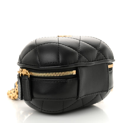 Chanel Lambskin Quilted CC Bubble Vanity Case With Chain Black 4 of 11