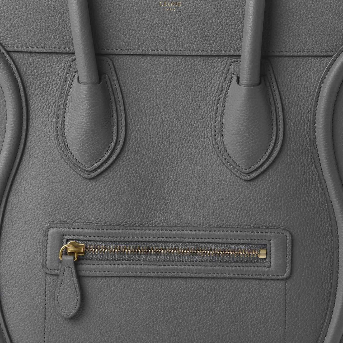 Drummed Calfskin Mini Luggage Kohl