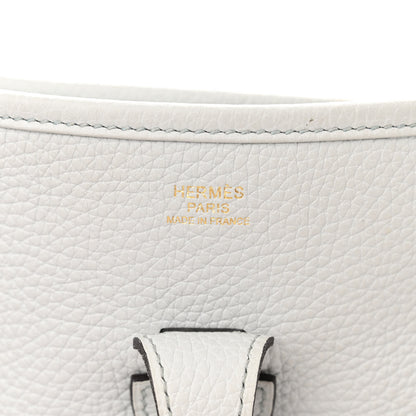 Hermes Taurillon Clemence Evelyne III PM Bleu Pale 6 of 12