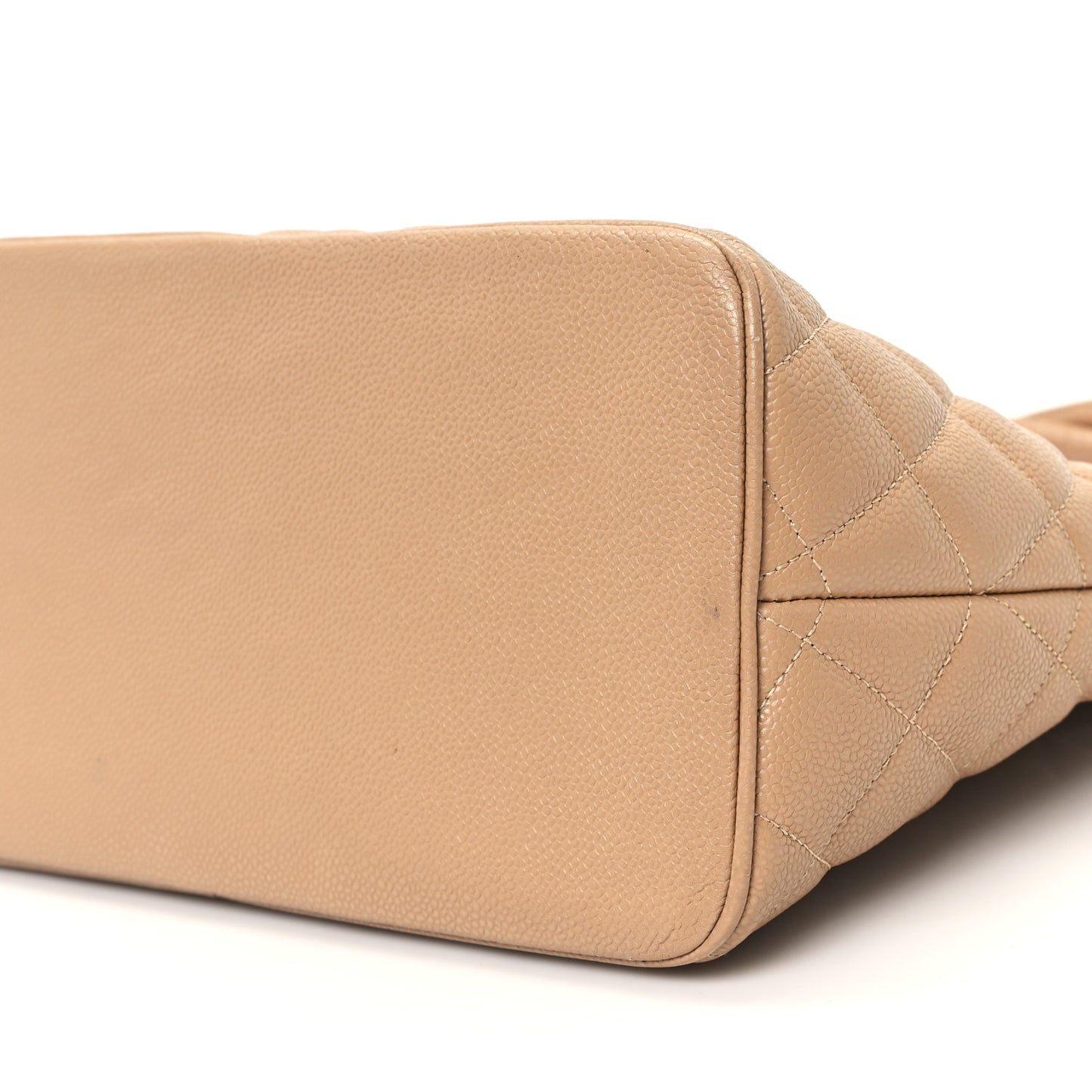 Caviar Quilted Medallion Tote Beige