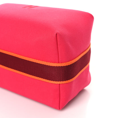 Hermes Canvas Large Bride-A-Brac Pouch Hibiscus 9 of 9