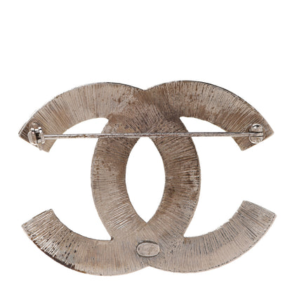 Chanel Baguette Crystal CC Brooch Silver 3 of 5