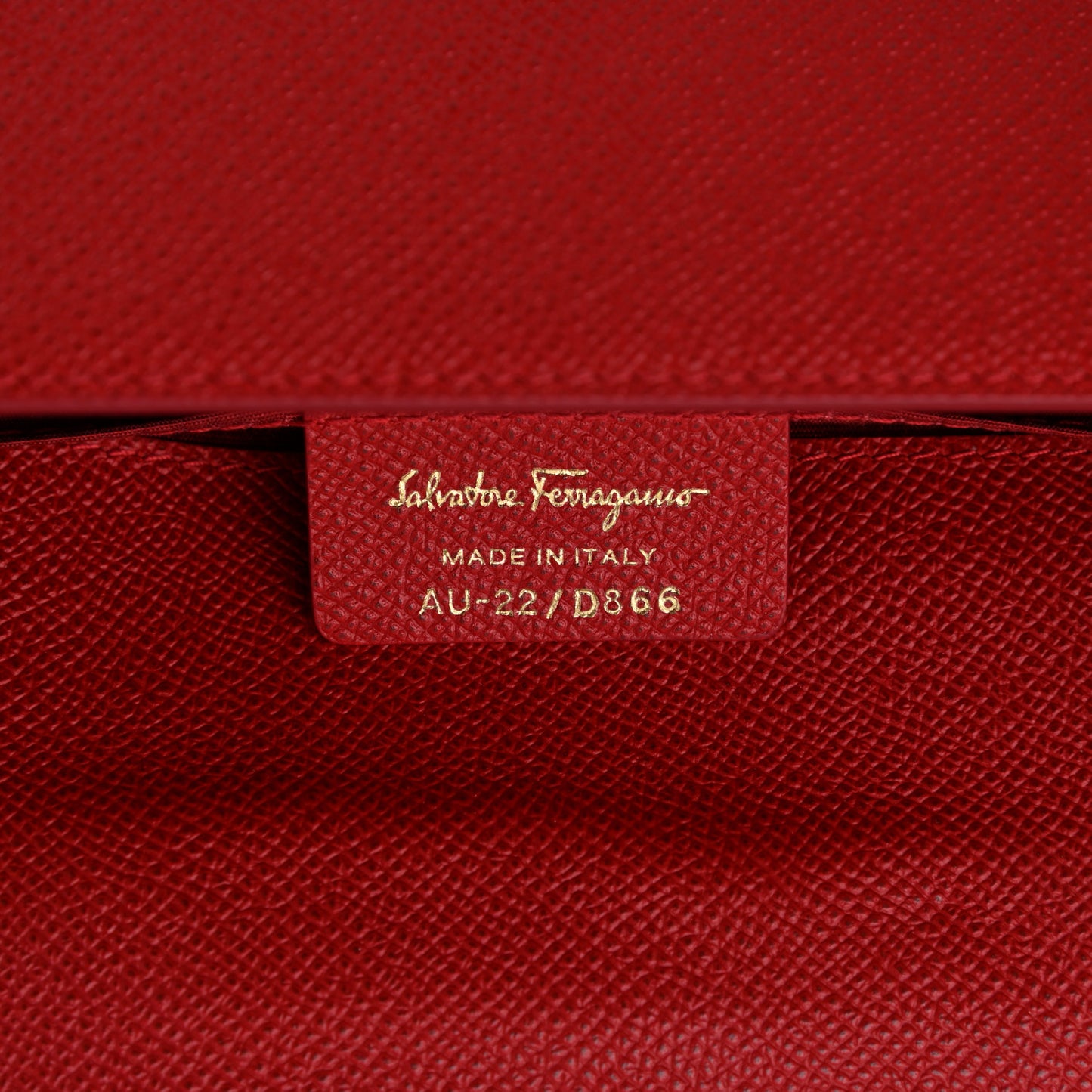 Hammered Calfskin Gancini Minibag Red