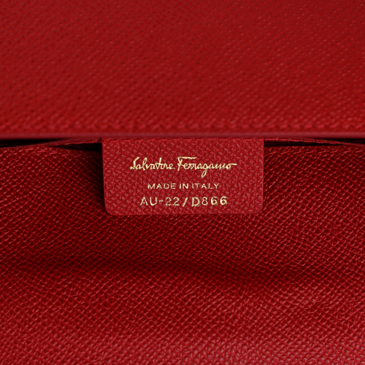 Salvatore Ferragamo Hammered Calfskin Gancini Minibag Red 7 of 9