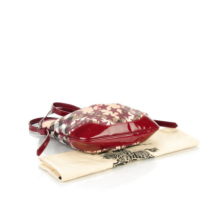 Burberry Patent Supernova Check Stars Small Julia Crossbody Bag Berry Red 4 of 10