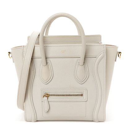 Celine Drummed Calfskin Nano Luggage Lune 1 of 11