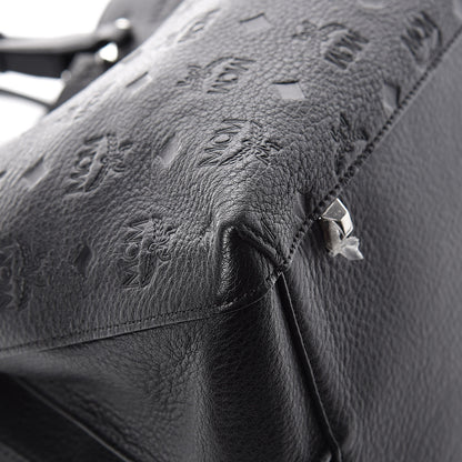 MCM Calfskin Ottomar Monogram Large Essential Tote Black 14 of 16