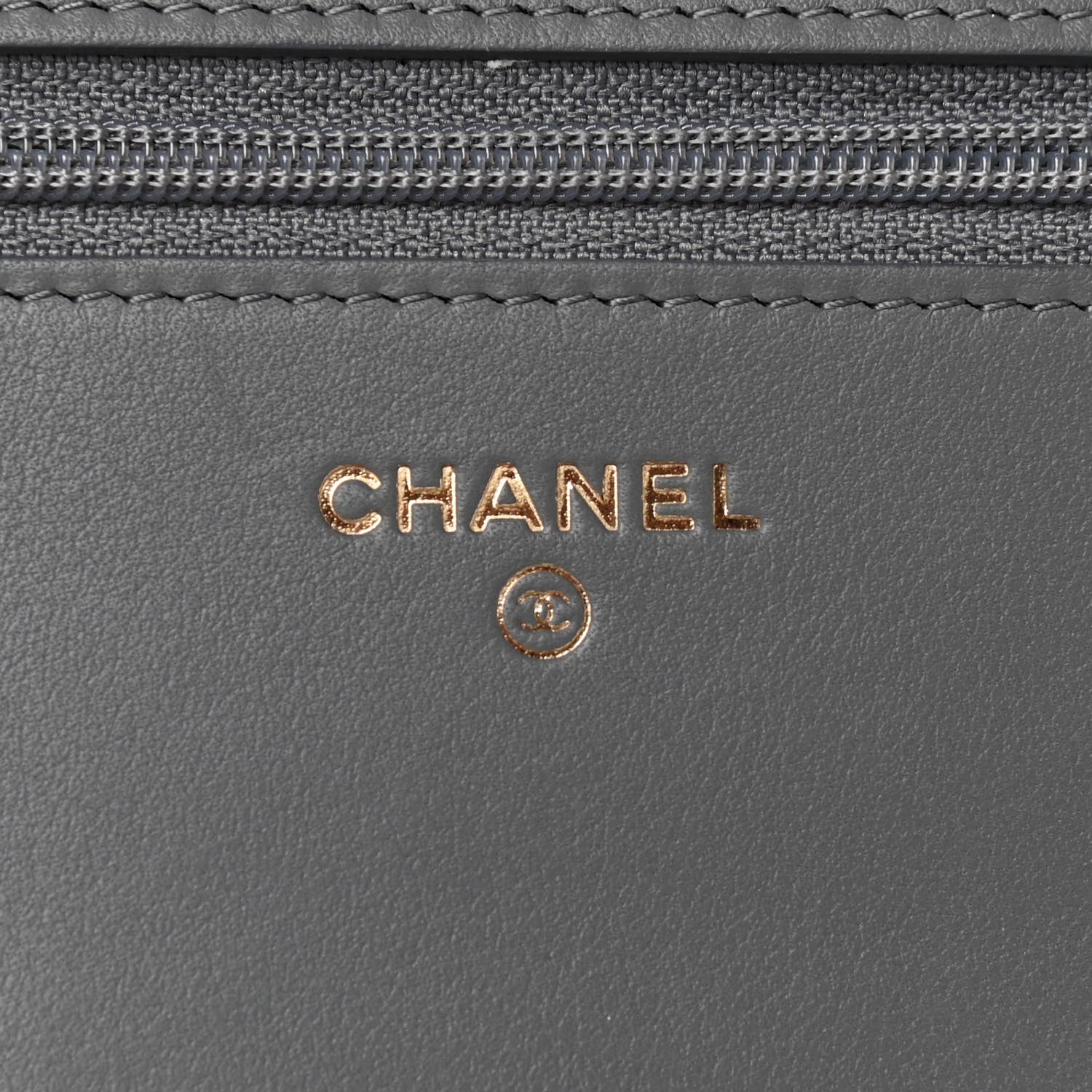 Chanel Lambskin Quilted Boy Wallet On Chain WOC Grey 8 of 10