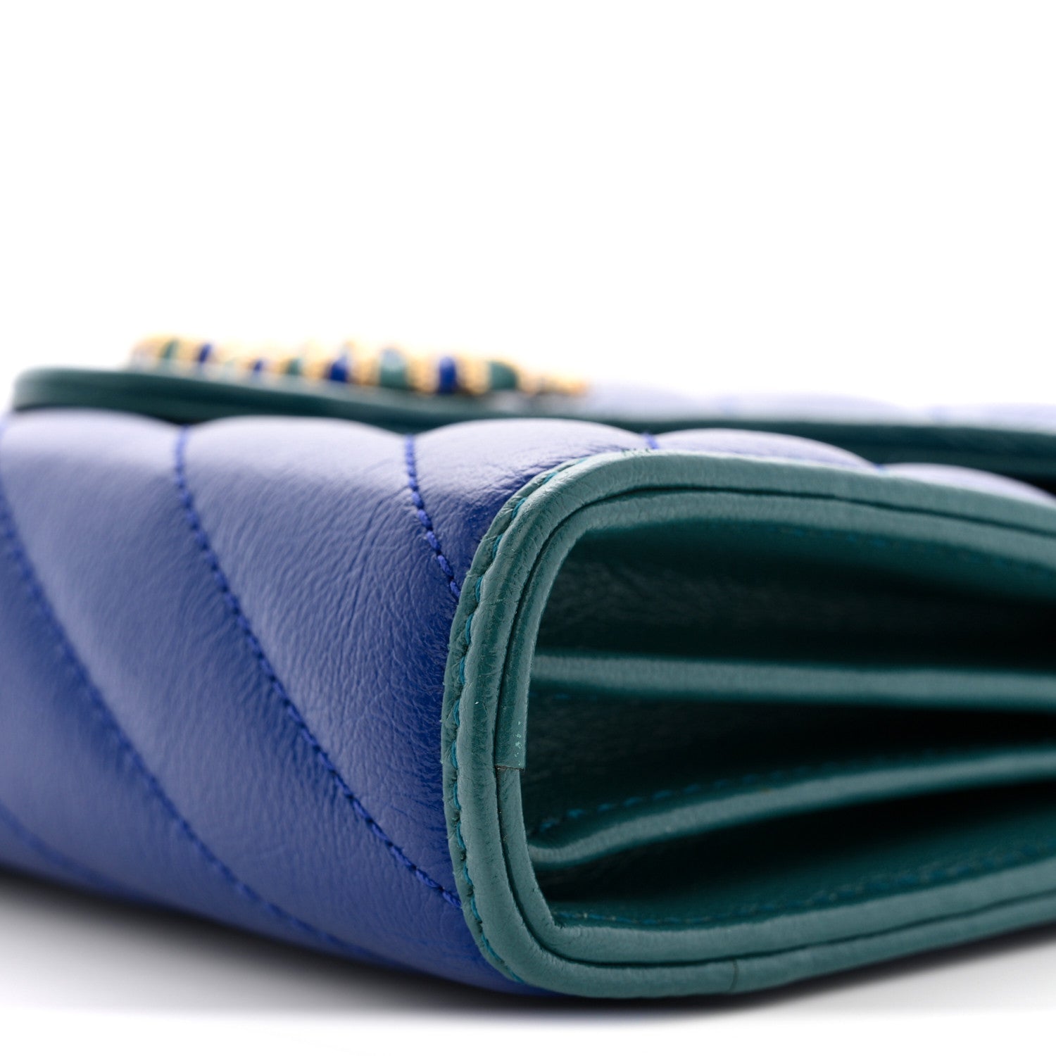 Gucci Azalea Calfskin Enamel Matelasse Diagonal Torchon GG Marmont