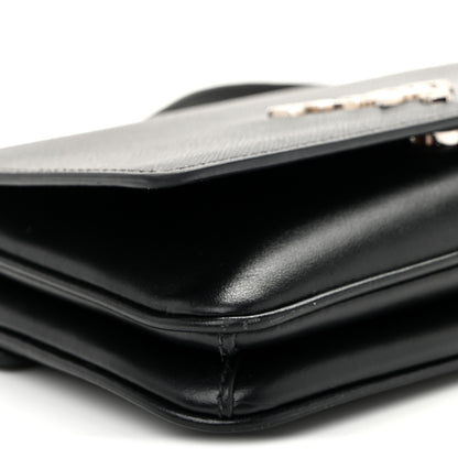 Prada Saffiano Soft Calf Chain Crossbody Bag Black 9 of 10