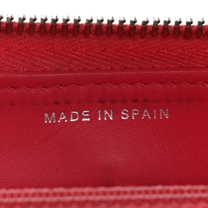 Chanel Patent Quilted Large Gusset Zip Around Wallet Red 8 of 17