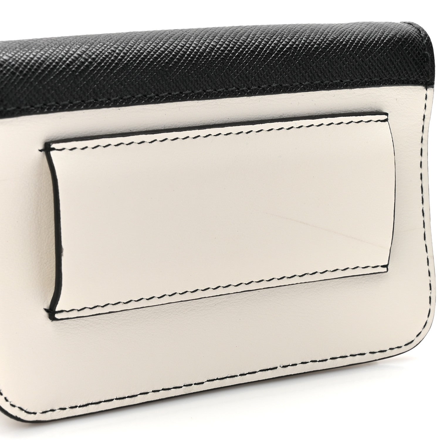 Prada City Calfskin Micro Sidonie Belt Bag 75 30 White Black 16 of 16