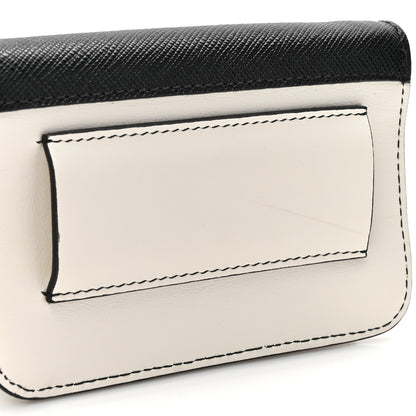 Prada City Calfskin Micro Sidonie Belt Bag 75 30 White Black 16 of 16