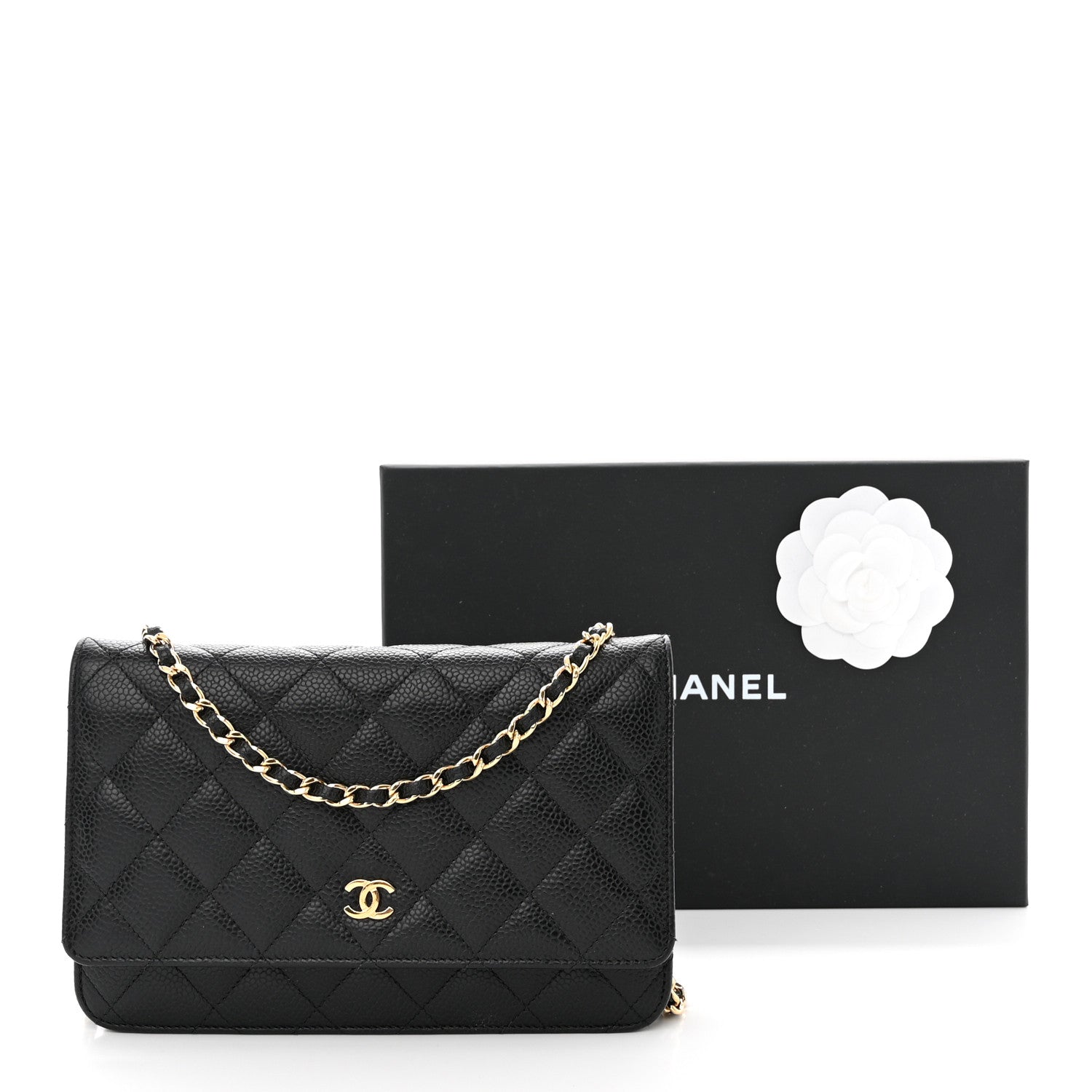 Chanel Caviar Quilted Wallet on Chain WOC Black 14 of 14