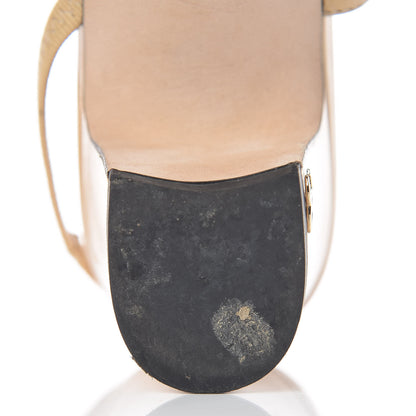Chanel Lambskin Grosgrain Cap Toe CC Slingback Sandals 36.5 Beige Black 12 of 12