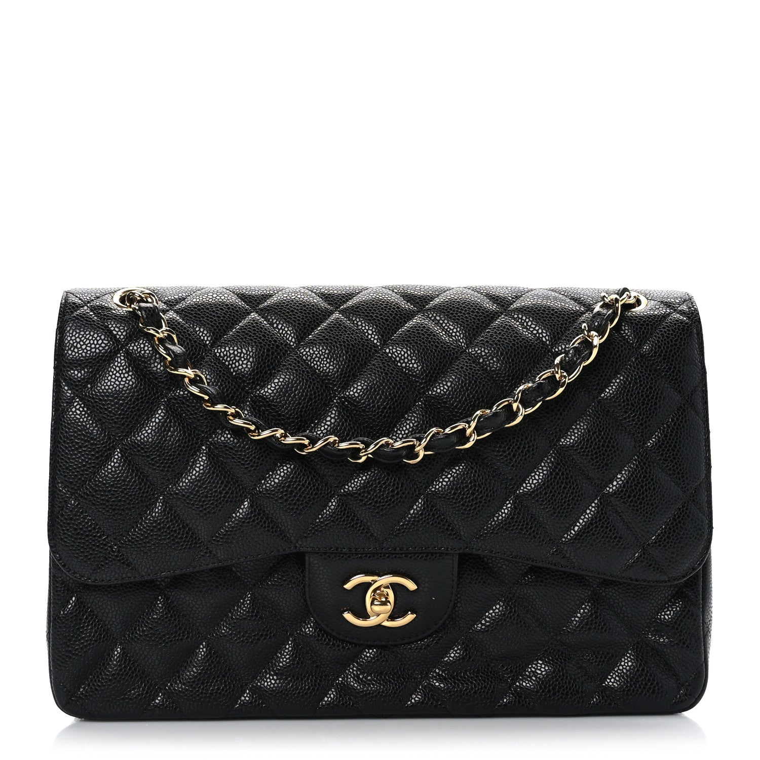 Chanel Caviar Quilted Jumbo Double Flap Black 1 of 9