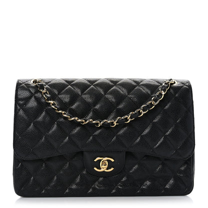 Chanel Caviar Quilted Jumbo Double Flap Black 1 of 9