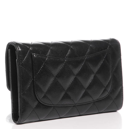 Chanel Calfskin Quilted Reissue Long Flap Wallet Black 3 of 7