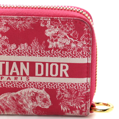 Christian Dior Technical Fabric Embroidered Toile De Jouy DiorTravel Detachable Card Holder Red 10 of 12