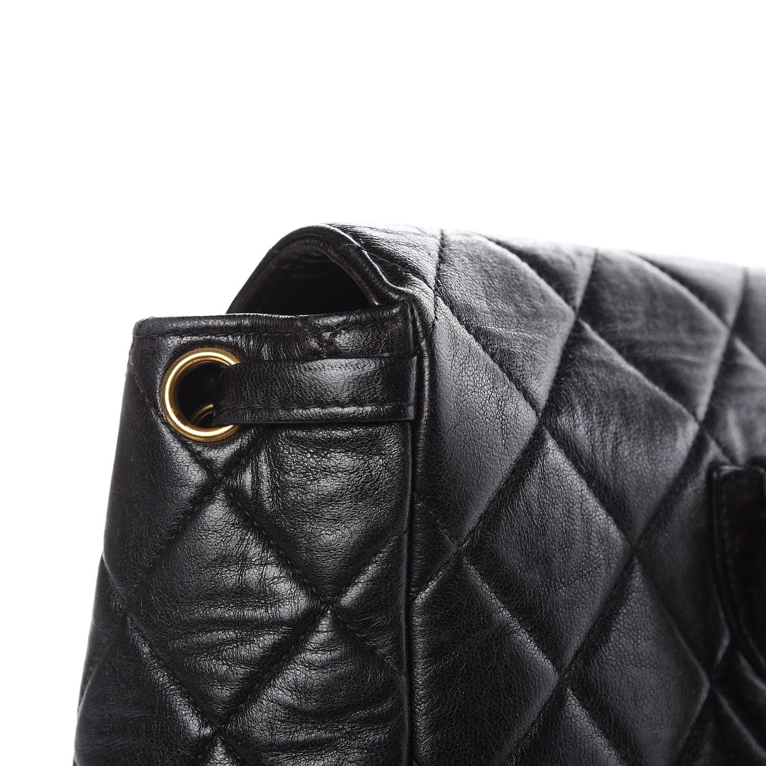 Chanel Lambskin Quilted Drawstring Backpack Black 13 of 16