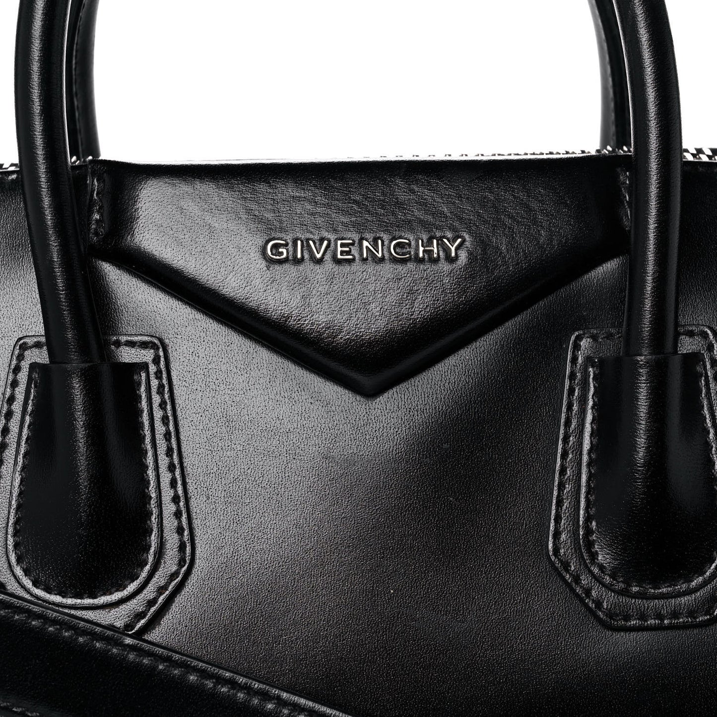 Shiny Lord Calfskin Small Antigona Black