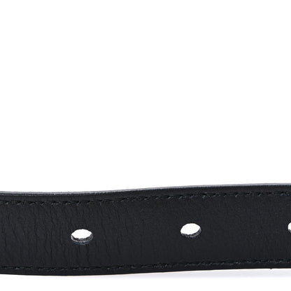 Saint Laurent Suede Monogram Cassandre Extra Thin Square Buckle Belt 85 34 Black 4 of 6