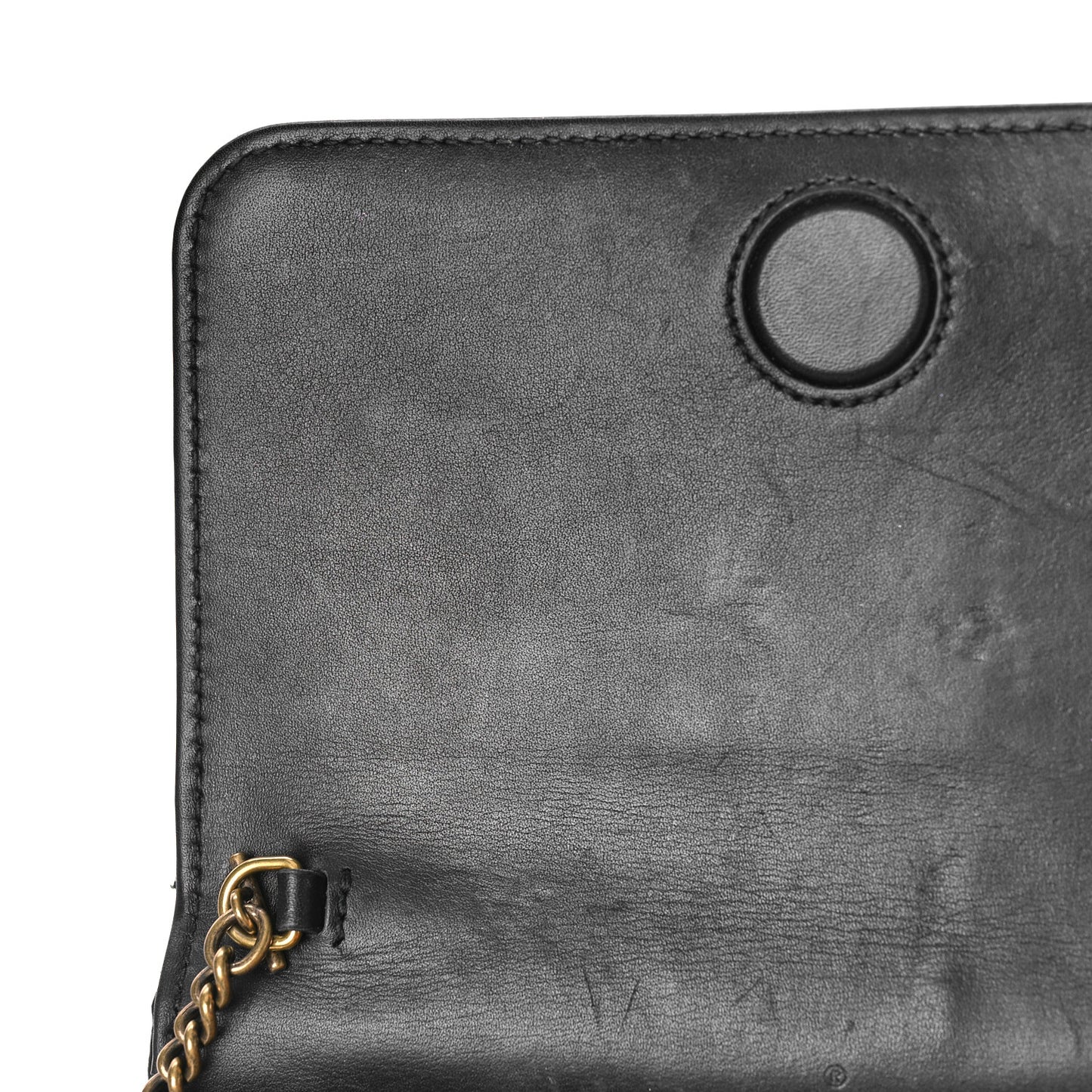 Calfskin Matelasse Mini Animal Studs GG Marmont Bag Black