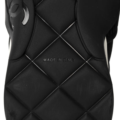 Chanel Stretch Fabric CC Sneakers 38.5 Black 6 of 8