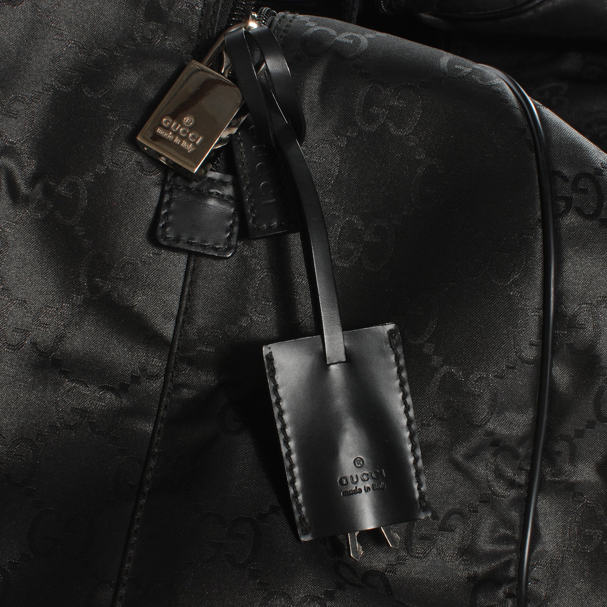 Gucci Nylon Monogram Carry On Duffle Black 8 of 9